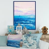 Сјај на изгрејсонце на океанските бранови II врамени сликарско платно уметничко печатење