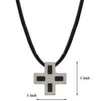 Црна Гума-Вметнување Квадратни Крст Другар Во Титаниум, 18