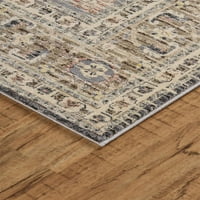 Хурон Бахтиари Стил Килим килим, тен од јаглен, 3ft - 11in 5ft - 5in accent килим