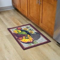 Невешт готвач печатен килим за кујна, во, не-скриен доцна поддршка, дизајн на жетва