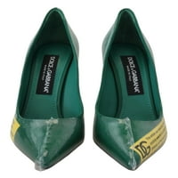 Долче Габана Зелени Кожни Потпетици Пумпи Пластични Чевли