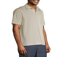 Solidир и голем машка машка кратка ракав, цврст дрес Поло, достапен до големина 5xl