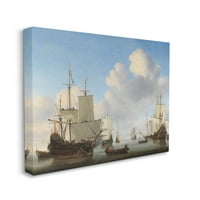 СТУПЕЛ ИНДУСТРИИ Холандски бродови на море Вилем ван де Велде Класична сликарска галерија за сликање завиткано платно печатење wallидна уметност, дизајн од One1000Painting