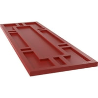 Ekena Millwork 15 W 36 H TRUE FIT PVC HASTINGS FIXED MONTING SULTERS, FIRE RED