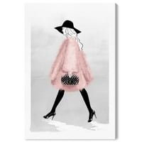 Wynwood Studio Fashion and Glam Wall Art Canvas Prints 'Mase Strut' Runway - розова, црна