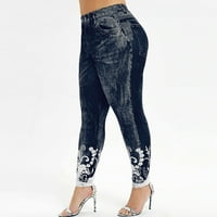 Јога панталони за жени со џебови жени печатени јога фитнес хеланки кои работат спортски панталони панталони je5556