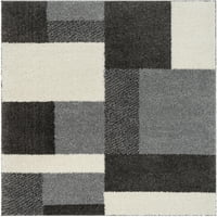 Добро ткаен модерен геометриски налутен килим, 5 '7'