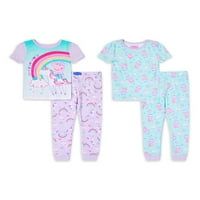 Peppa Pig Baby & Toddler Девојки со кратки ракави со памучни пижами