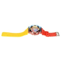 Кварц часовник, моден лесен градиент водоотпорен спортски часовник за девојки за секојдневен живот црвено горе жолто дно