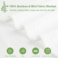 Единствена вискоза за ладење на поволни цени од бамбус ќебето за дишење бело близнак