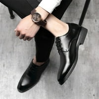 Деловна Мода Летни Машки Рекреативни Кожени Чевли Со Еднобојна Машка Облека За Дишење Црна Големина 42