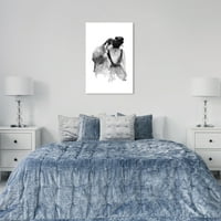 Wynwood Studio Canvas Inked Прегратка мода и глам романтична wallидна уметност платно печати црна 24х36