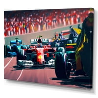 DesignArt Racing Car во Monaco GP Canvas Wallидна уметност