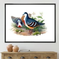 DesignArt „Антички птици во дивината IV“ Традиционална врамена платна wallидна уметност печатење