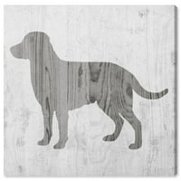 Wynwood Studio Animals Wall Art Canvas Prints 'Rustic Dog Love' Love 'кучиња и кутриња - сива, сива боја