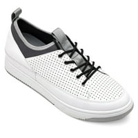 Чевли За Зголемување На Висината НА ЧАМАРИПА - Машки Чевли Што Ве Прават Повисоки - Бели Обични Чевли За Подигање Висина