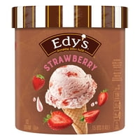 Големиот сладолед од јагода на Еди Дрејер, кошер, пакет, 48oz