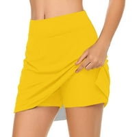 Коаизне женски обични цврсти тениски здолништа јога спортски активен здолниште шорцеви здолништа