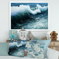 Дизајн на океанот со наутички и крајбрежен уметнички печатење на бура и крајбрежни и крајбрежни обврски