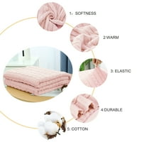 Уникатни поволни цени плетени памучни декоративни фрлања ќебето бледо розово 30 39