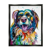 Ступела среќно куче смело виножито стил животни и инсекти сликање црна пловила врамена уметничка печатена wallидна уметност