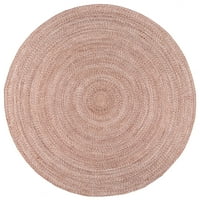 Nuloom Kyla Рачно изработена плетенка со тркалезна област, 6 ', светло розова