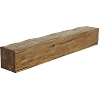 Ekena Millwork 8 H 8 D 36 W Riverwood Fau Wood Camply Mantel, Premium на возраст