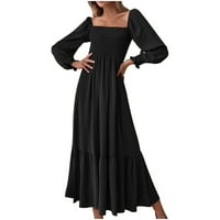 Фустани со Долги ракави за жени, секојдневни,слатки, есенски мода, Црни, Женски Секојдневни Секси Мода Пуловер Со Долги ракави
