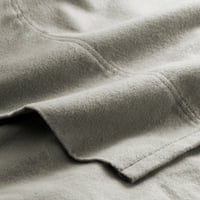 Голи дома памучен фланел длабок џеб со 4 парчиња сет со бонус перници