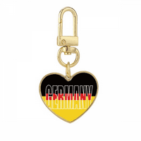 Име На Знамето На Германија Златен Привезок За Срце Метален Држач За Клучеви