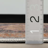 Добро ткаен Аполо Париз Гроздобер Ориентален мулти -рамен 7'7 9'10 Област килим