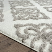 Обединети ткајачи на Америка Квинсленд Геометриски, модерен килим со рачно изработена област, 5,25 '7,17'