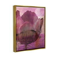 Ступел Апстрактни Розова Потресени Лале Колаж Ботанички & Цветни Сликарство Злато Пловечки Врамени Уметност Печатење Ѕид Уметност