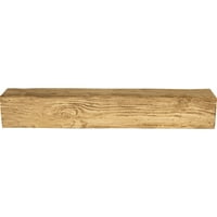 Ekena Millwork 4 H 8 D 48 W песочна фаула од дрво камин Мантел, природен бор, природен бор, природен бор