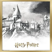 Волшебничкиот Свет: Хари Потер - Илустриран Хогвортс Ѕид Постер, 14.725 22.375