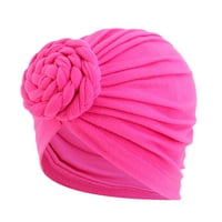 мњин бејзбол капи жени турбан капа за капа коса хауба шамија за глава покријте грав за зимски топло розова