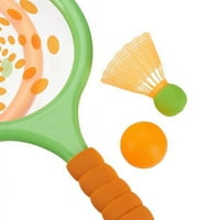 Играјте дневен рекет игра портокалова и зелена, спортска играчка на отворено, деца на возраст од 3+