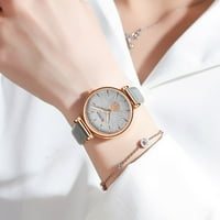 Дами гледаат луксузни модни кожни кварцни рачни часовници женски брендиран женски часовник со цвет