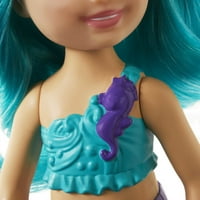 Барби Dreamtopia Челзи Сирена Мала Кукла Со Чај Коса И Опашка, Тиара Додаток